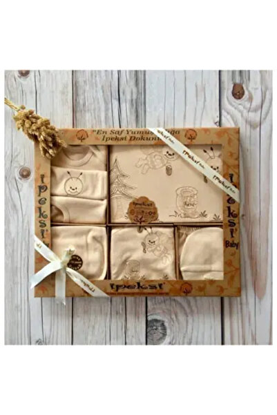 bebegen طقم خروج من المستشفى مكون من 11 قطعة مطرز بتصميم نحلة القهوة والحليب