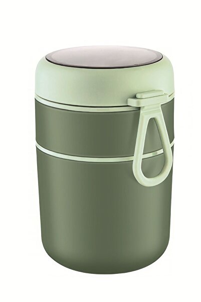 Weather Forecast 304 Çelik Çift Katlı 680 ml Yeşil Yemek Mama Saklama Kabı (S...
