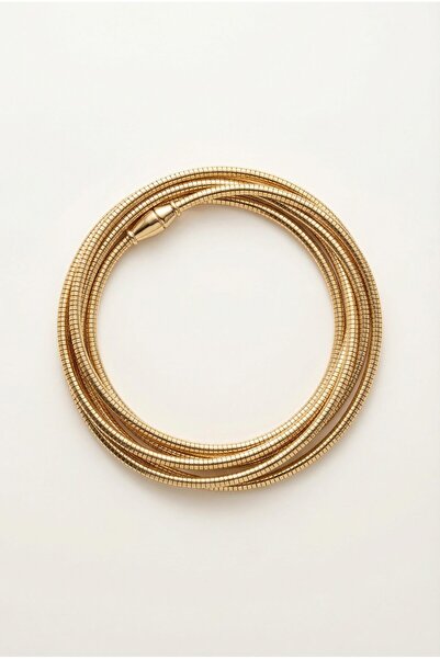 Spazio Spiral Form Çoklu Dolamalı Bileklik ALTIN