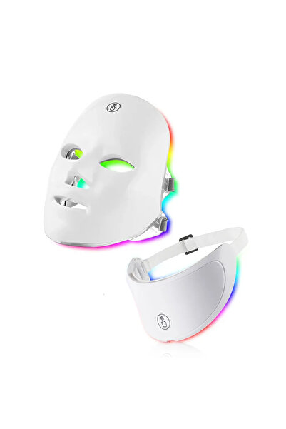 HPYTECH 7 Renk LED Işık Terapi-Yüz ve Boyun Maskesi✨Kablosuz Dokunmatik Akne ...