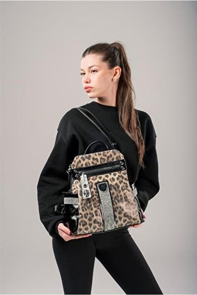 STUMBANNG Poge Leopard Skin Sleeve and Backpack