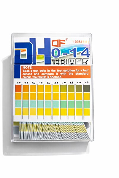 Of pH Test Kağıdı 0-14 100 Adet Universal pH Ölçüm Strip | Akvaryum, Havuz ve...