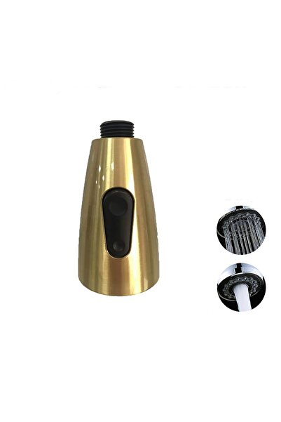 yapıtaşı Yt47A Kartepe Gold Spiral Kitchen Sink Faucet with Hand Shower 2 Fun...