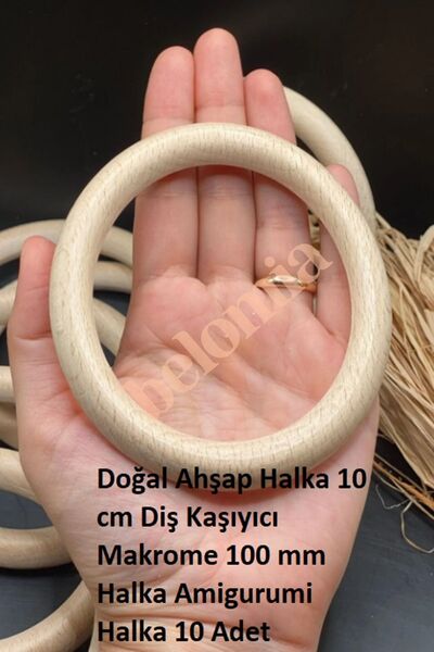 Belomia Home Collection Ahşap Halka 100 mm 10 Adet