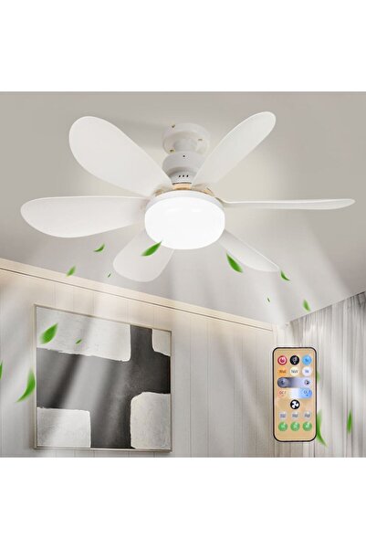 UNİBOX Ceiling Fan with LED Bulb, Power 40W, Remote Control, Dimensions 52x20...
