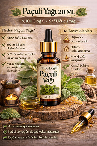 Biorganix l Paçuli Yağı 20 ML Biorganix Life – %100 Doğal Saf Uçucu Yağ