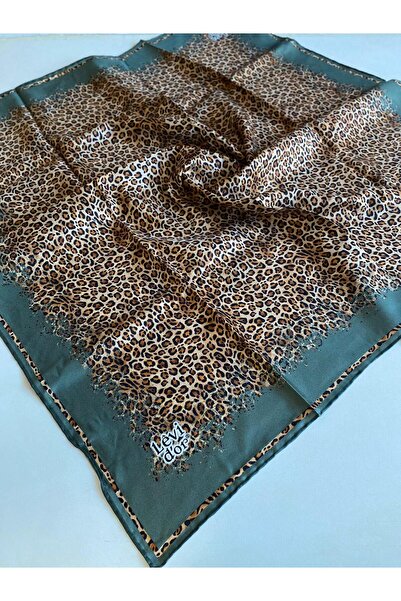 Levidor Tivil Silk Scarf 40023 Green Mixed Pattern