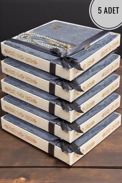 AYHANHOME 5 Pieces Gift, Dowry, Mawlid, and Bohçalık 3-Piece Flared Prayer Co...