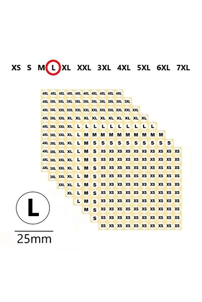 JokeyKırtasiye Xxl-Store Clothes, Size Label Diameter-25Mm Self-Adhesive (210...