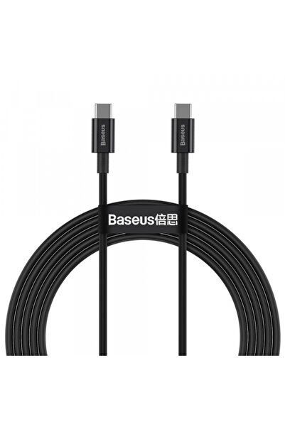 Baseus USB-C Data and Charging Cable - USB-C Superior Series, 100W, 2m, Black...