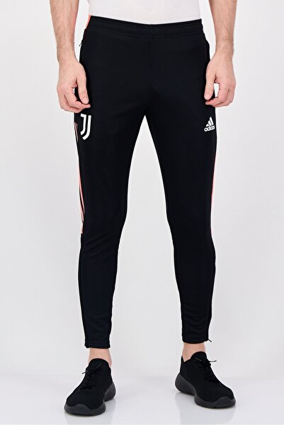 adidas بنطال رياضي رجالي مناسب لنادي يوفنتوس لكرة القدم، أسود