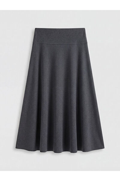 LC Waikiki Rmz Gi̇yi̇m Farkiyla Waist Drawstring Flared Skirt