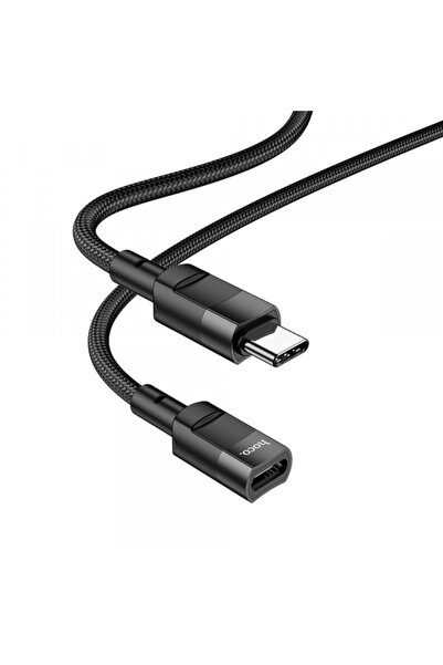 Hoco Adaptor Date si Incarcare USB-C - USB-C U107, 1.2m, Negru