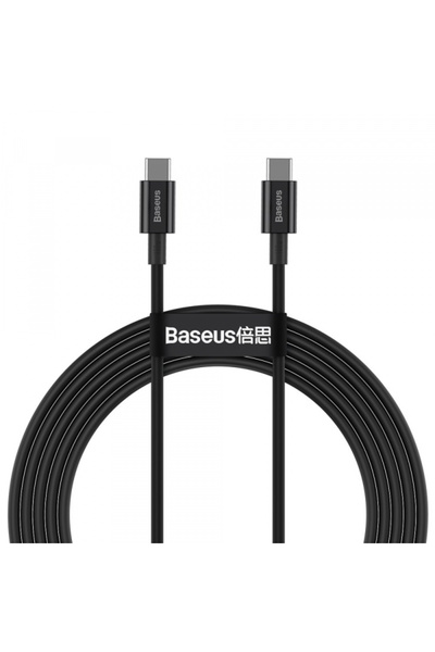 Baseus USB-C Data and Charging Cable - USB-C Superior Series, 100W, 1m, Black...