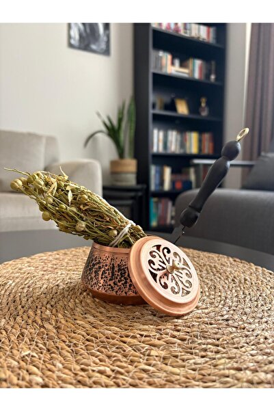 Layla Copper Bakır Tütsülük El Yapımı Tütsülük Üzerlik Otu Hediyeli Tütsü