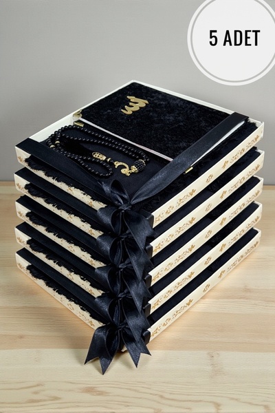 AYHANHOME 5 Pieces Gift, Dowry, Mawlid, and Bohçalık 3-Piece Flared Prayer Co...