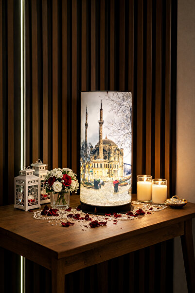 OMATEK SMART TECHNOLOGIES Ortaköy Landscape Patterned Led Table Lamp – Decora...