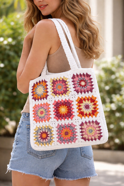 lupi Hand Knitted Motif Bag Pinterest Bag