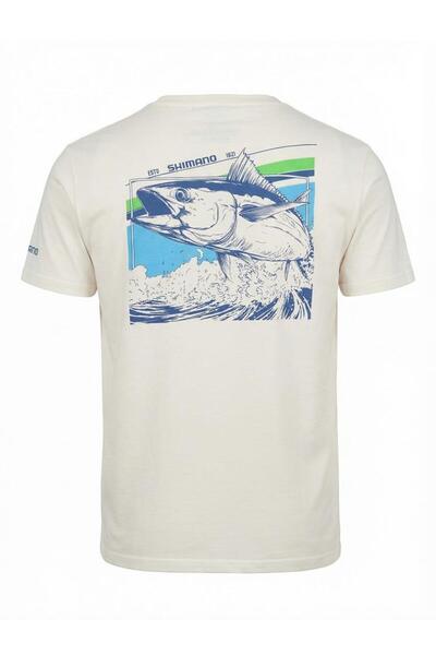 Shimano Ecru Tuna S Beden T-Shirt