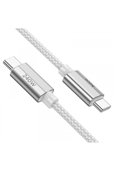 Hoco Cablu Date si Incarcare USB-C - USB-C U134, 240W, 1.8m, Gri