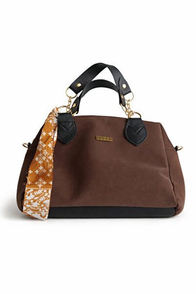 Esse Şık Kahverengi Kadın El & Omuz Çantası – Gold Aksesuarlı, Günlük & Ofis ...