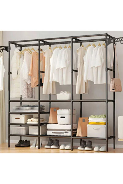 OEM Dulap Pliabil Metalic cu 8 Rafturi Multiple, Organizator Haine Portabil, ...