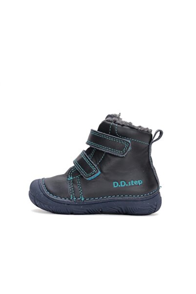 D.D.step Children's boots, fur-lined, waterproof, Barefoot, Royal Blue, W082-...