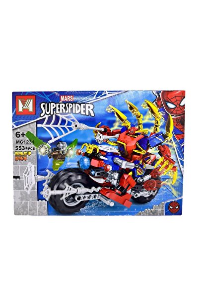 JPT Spider Robot & Motorcycle Building Set 553pcs