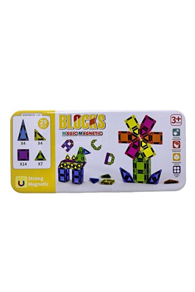 JPT 29-Piece Magnetic Building Blocks Set 2D