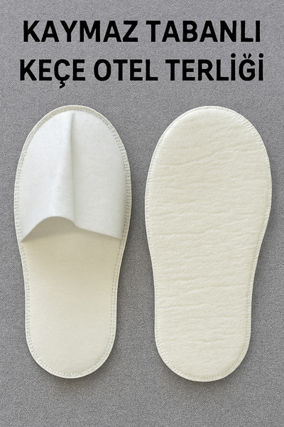 Zirve KEÇE KUMAŞ TEK KULLANIMLIK KAYMAZ TABANLI OTEL & SPA TERLİĞİ 5 ÇİFT