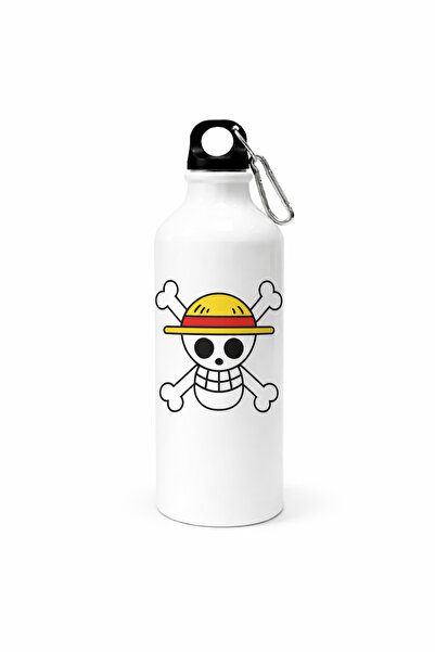 Nobbystar One Piece Strawhat Hasır Şapka Amblem Logolu 600ml Su Matarası
