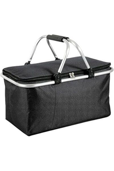 WDA Insulated Picnic Basket 47x27x23cm - Foldable Thermal Food Storage Bag wi...