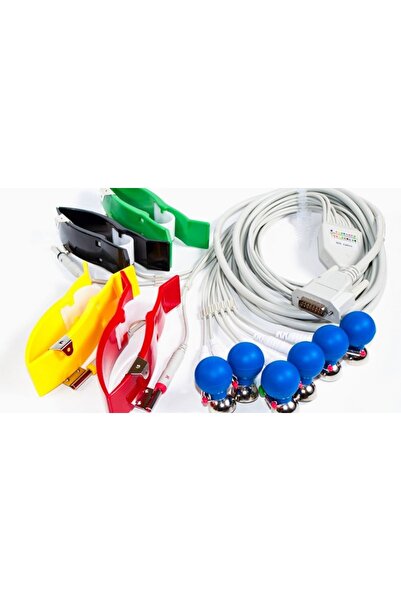 Bestmed KOMPLE SET Ekg Kablo + Ekg Mandal Elektrod + Ekg Göğüs Puar Çan Seti