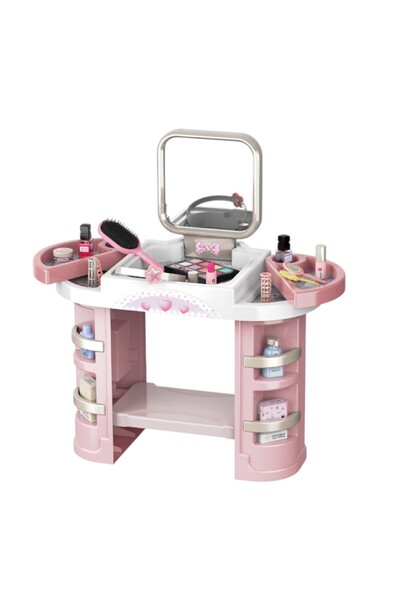 Malvys Set masa machiaj fete Malvys, masuta beauty cu oglinda si accesorii, r...