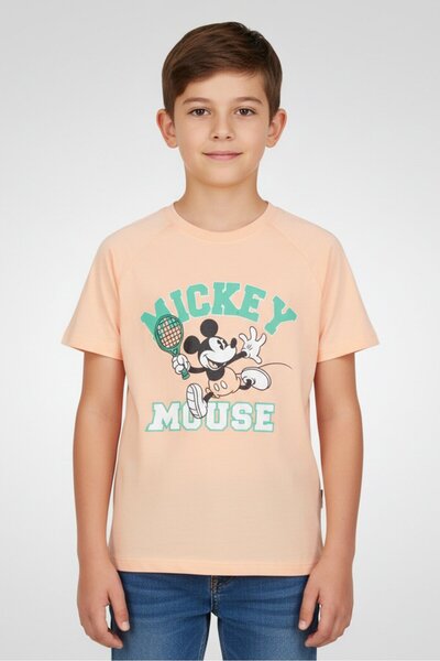 Disney Mickey And Friends Kids Boy Crew Neck Short Sleeve Graphic Print T-Shi...