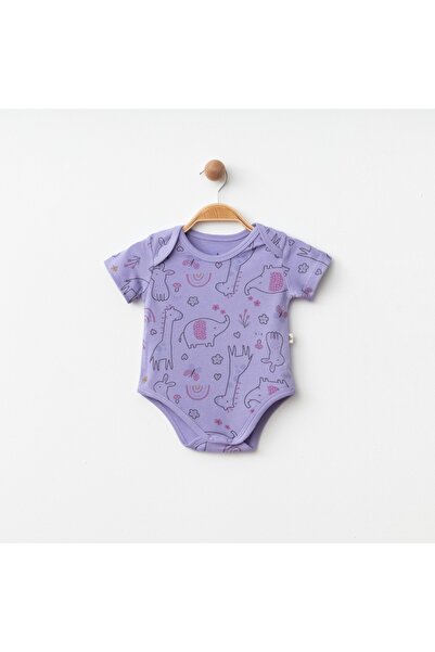 Pasillo Newborn Baby Girl Cotton Bodysuit Colorful Patterned Short Sleeve Bod...