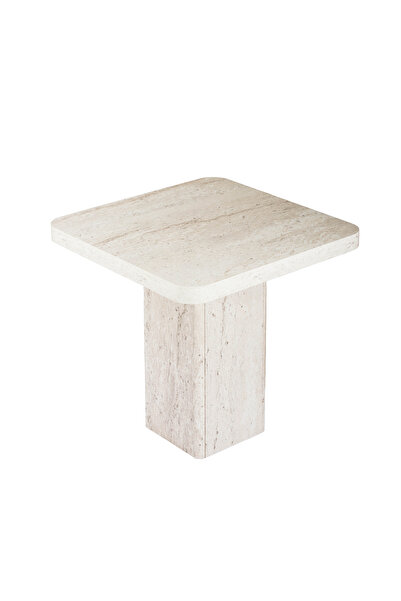 EVISTAR High-quality Turkish wood square side table for living room, bedroom