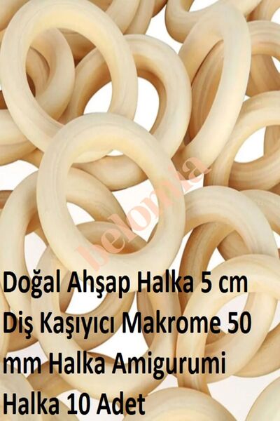 Belomia Home Collection Ahşap Halka 70 mm 10 Adet
