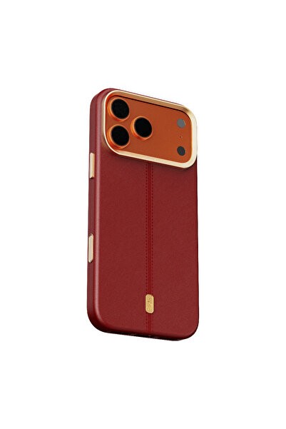Raptic iPhone 17 Pro Max Uyumlu Kılıf M-Safe Şarj Özellikli Urban Nano Serisi Kapak Kırmızı