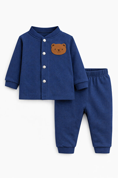 ozbaby.com Oz Baby Pamuklu Likralı Önden Çıtlı 4 Mevsim Bebek Alt Üst Takım –...