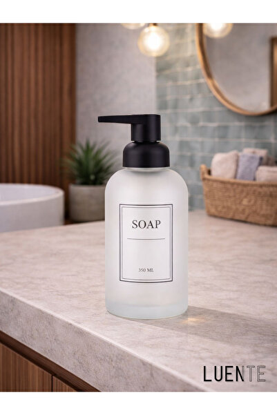 LUENTE Cam Köpük Sıvı Sabunluk 350 ml. Buzlu Renk
