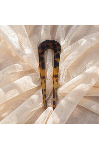 Xui France Style Asetat Leopar Topuz Tokası / Benek Desenli Çubuk Saç Tokası ...