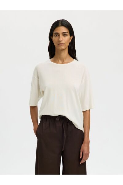 SELECTED Bluse mit 2/4 Ärmeln Baumwoll