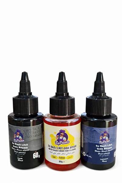 By Paster 3lü set su bazlı likit gıda boyası