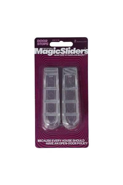 Generic Magic Sliders 2-Piece Translucent Door Stops Clear