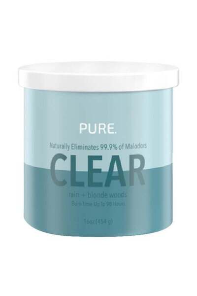 Candle-Lite Pure Clear Rain and Blonde Woods Scented 2-Wick Jar Candle 16 oz