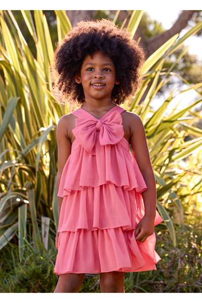 MAYORAL Момичешка памучна рокля с къдрички