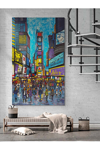 Simurg Sanatevi Times Square Yağlı Boya Tablosu