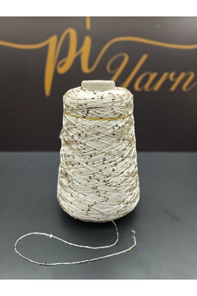 Pİ Yarn Sequin Rope Cream Gold Sequin 400Gr
