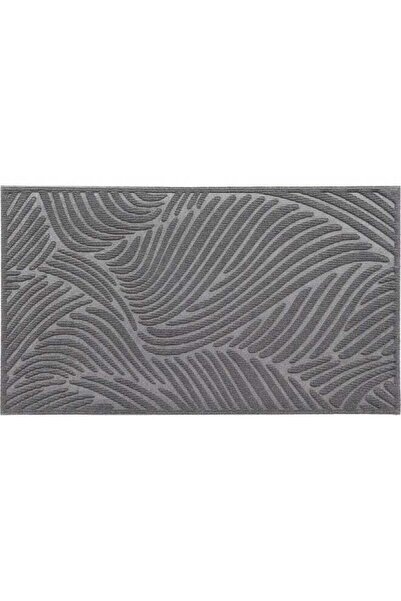 Luance Vague Polyester and Rubber Doormat Dark Grey 43.5 x 75 cm